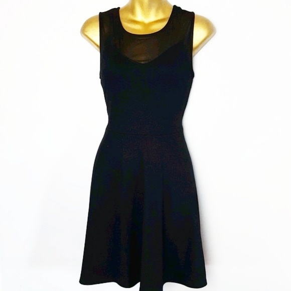 Lulus Dresses & Skirts - Lulu's mesh black skater dress size medium